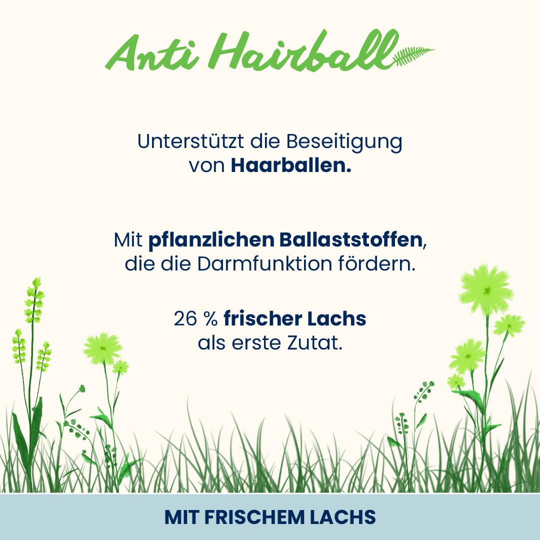 Almo Nature Anti Hairball Trockenfutter Lachs 2kg Faser