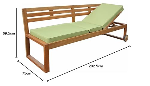 Dehner Rio Funktionsbank Liege Akazie 202 cm natur