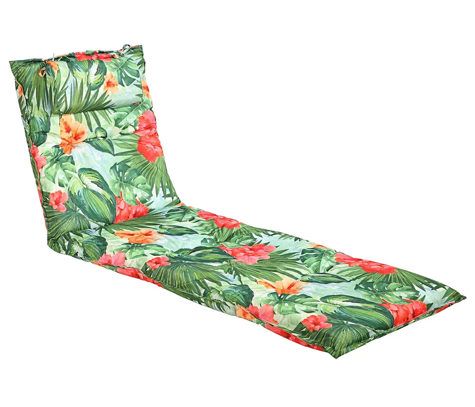Dehner Varadero Liegenauflage grün-rot 190x60x8 cm