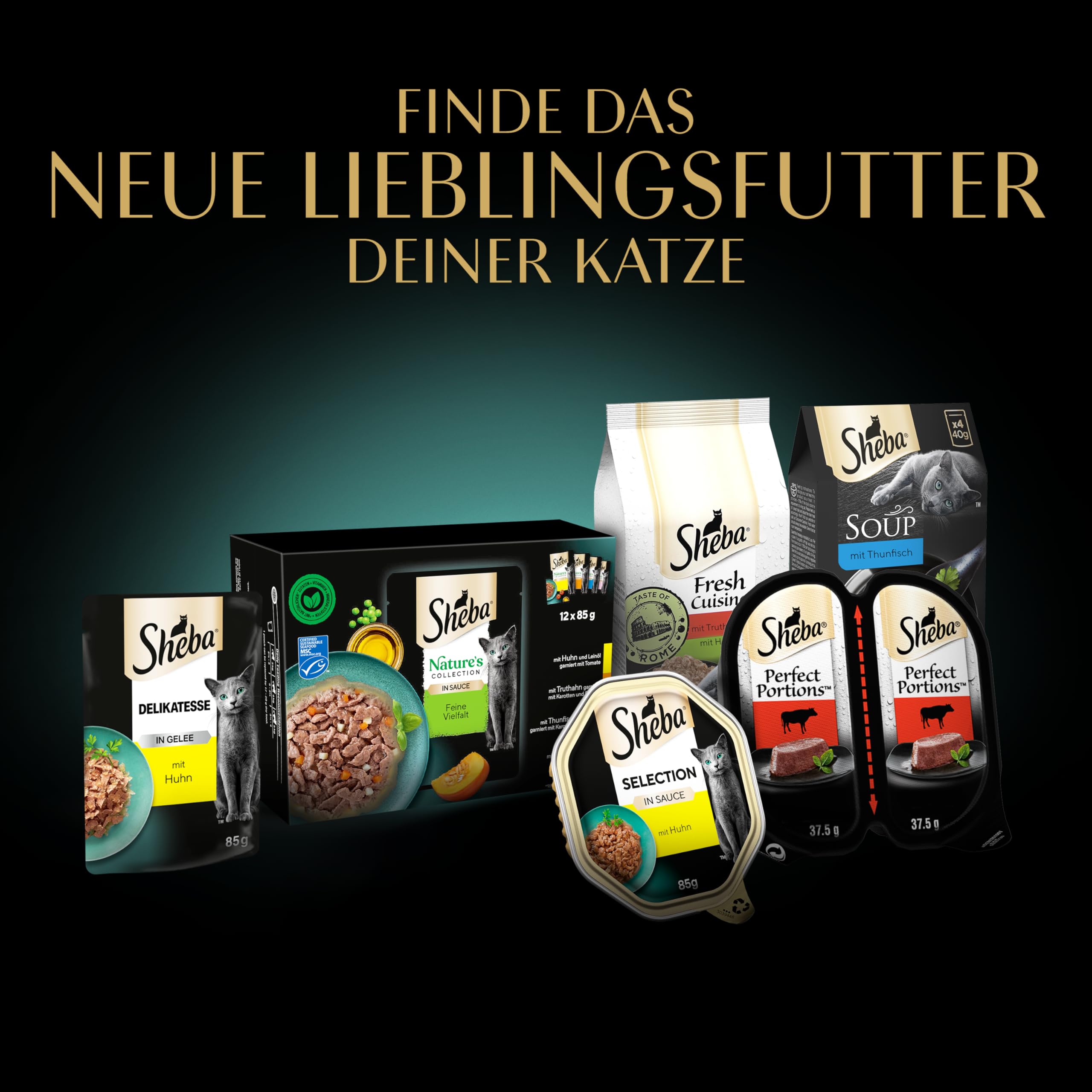 Sheba Selection Sauce Nassfutter Geflügel 48x85g Portionsbeutel