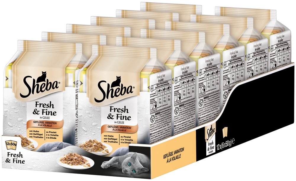 Sheba Fresh & Fine Nassfutter Fisch Variation 72x50 g getreidefrei