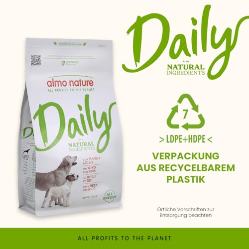 Almo Nature Daily Trockenfutter Rind Reis 1,2kg Katze