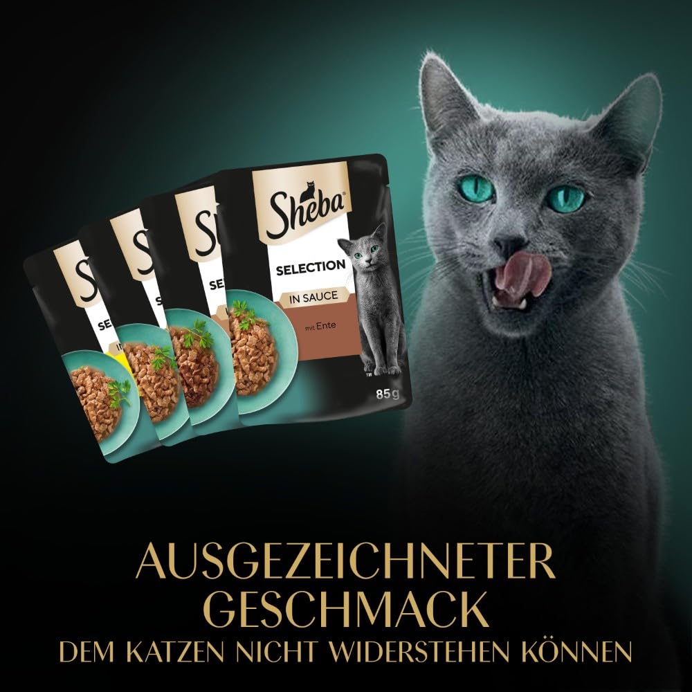 Sheba Selection Sauce Nassfutter Geflügel 72x85g cremig