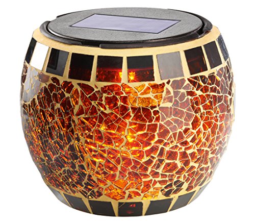 Dehner Living Brilliant Solarleuchte Glasmosaik warmweiß
