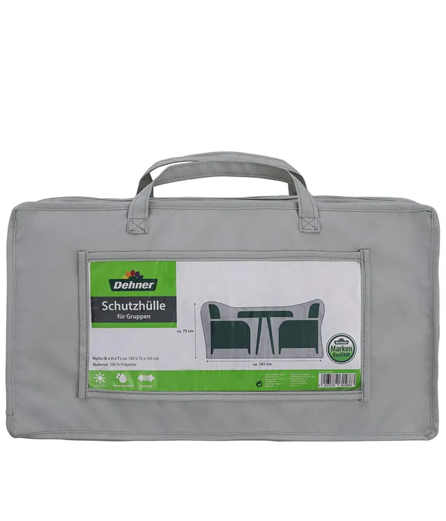Dehner Premium Lovely Abdeckung Sitzgruppe 185x75x105 grau Polyester