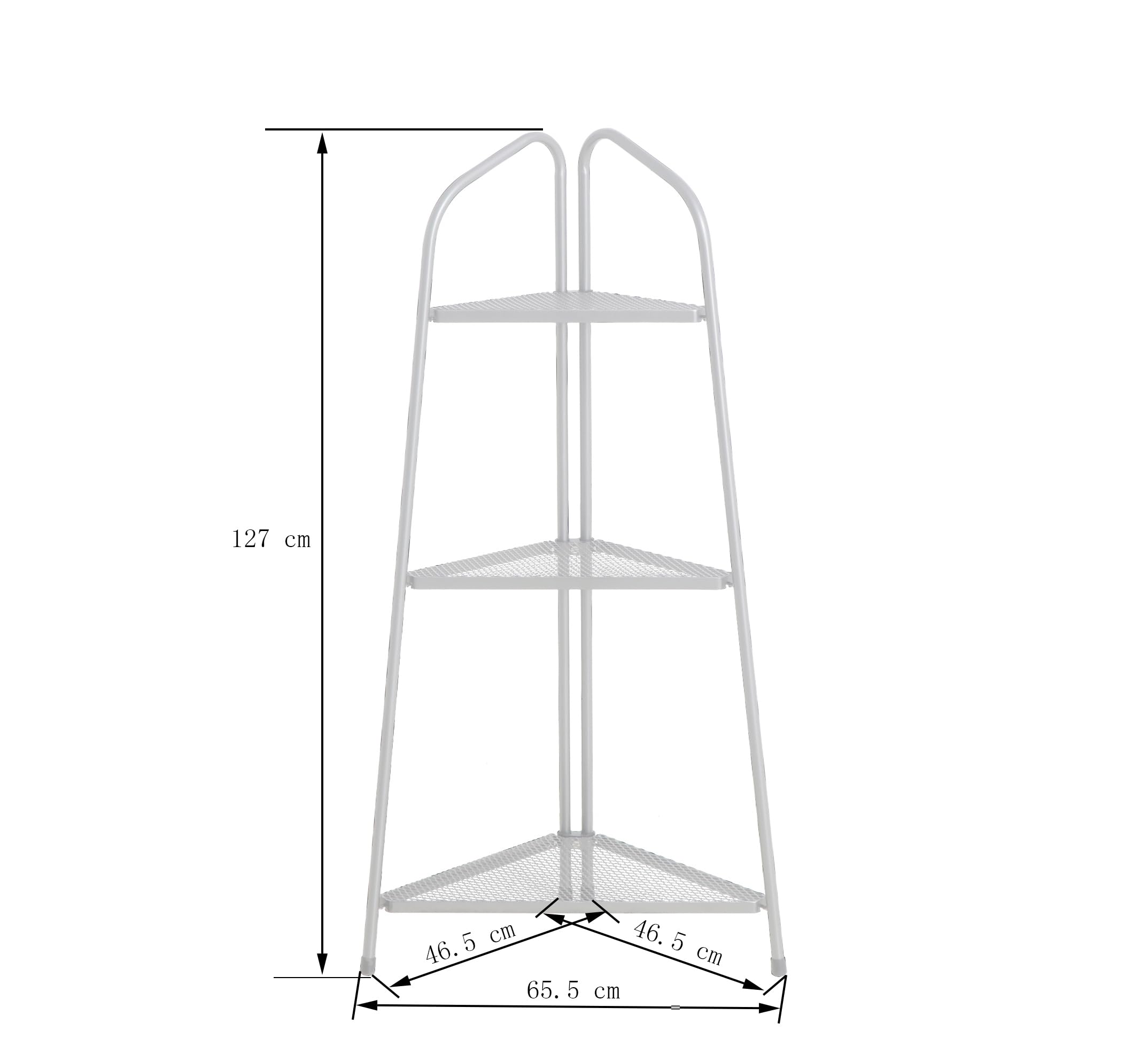 Dehner Savoy Eckregal Metall dunkelgrau 127cm