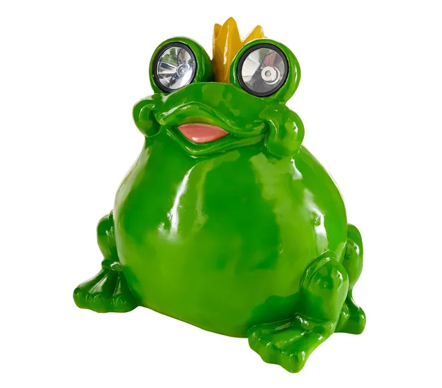 Dehner Premium Lovely Leander Solarleuchte Frosch grün