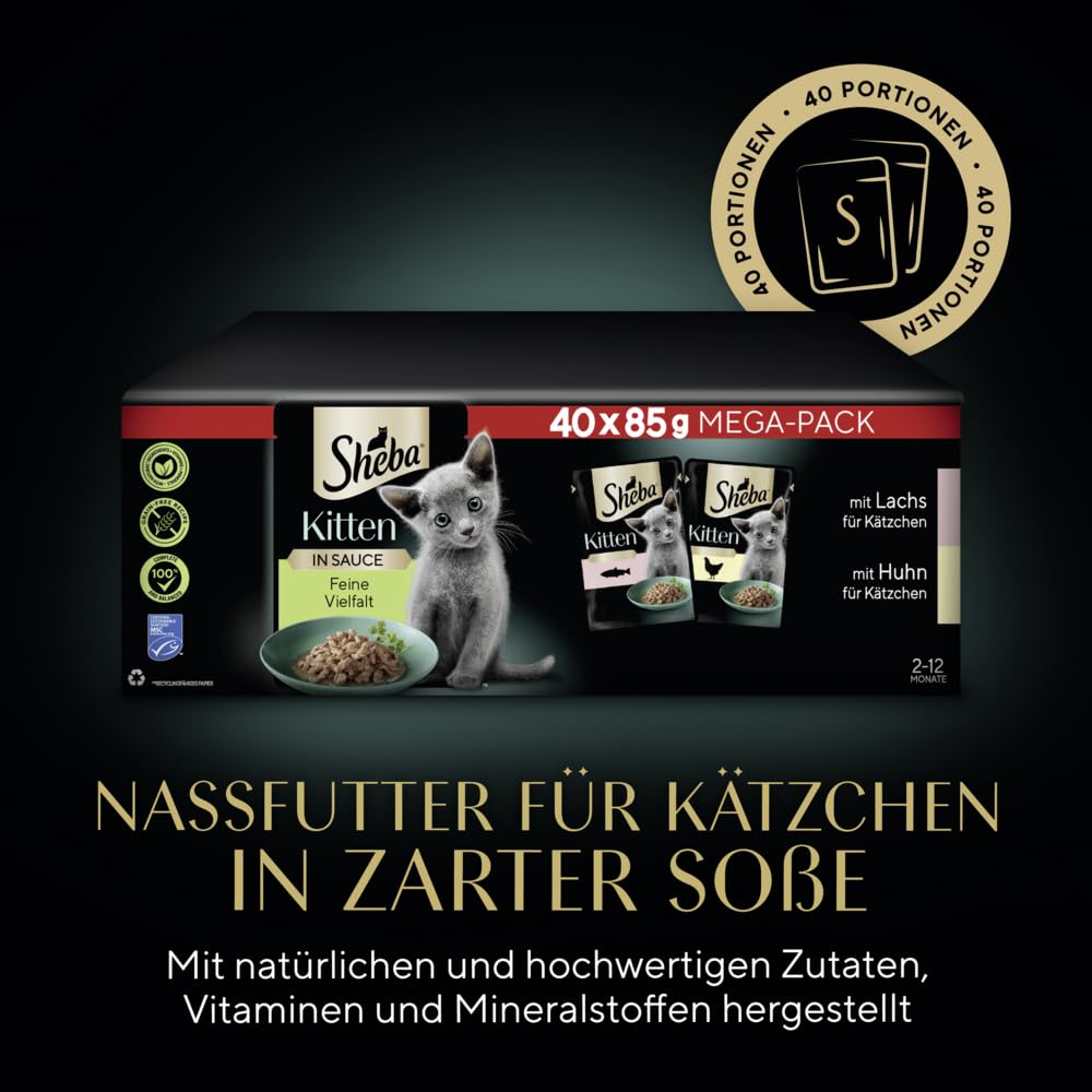 Sheba Kitten Feine Vielfalt Nassfutter 80x85g Beutel