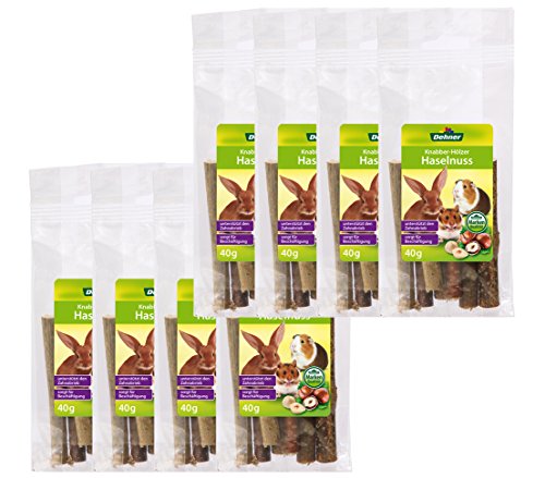 Dehner Knabberholz Haselnuss Nagersnack 8x40g ungespritzt