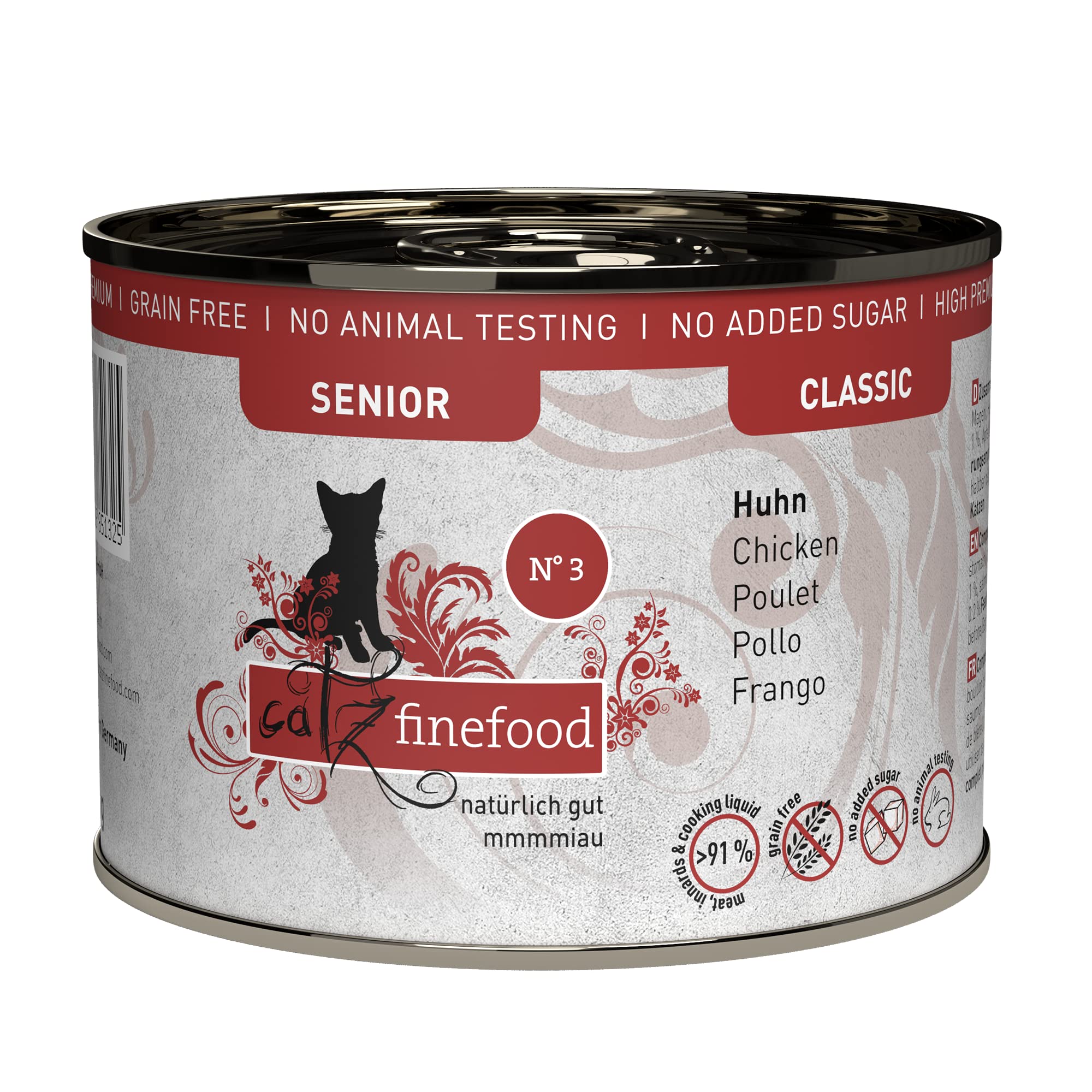 catz finefood Classic Senior Katzennassfutter Huhn 16x85g getreidefrei