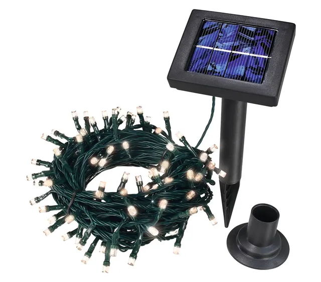 Dehner Living Solar Lichterkette 100 LED 12 m 8 Programme