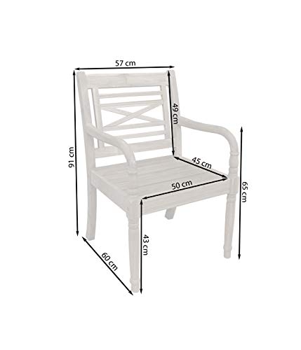 Dehner Samoa Gartensessel natur 90x60x57 cm Akazie