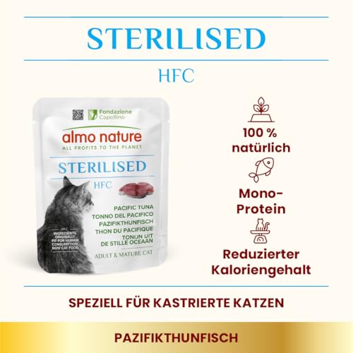 Almo Nature HFC Sterilised Nassfutter Thunfisch 24x50g light