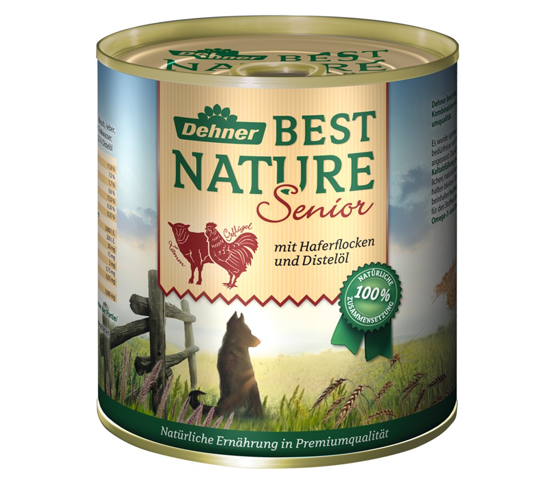Dehner Best Nature Senior Nassfutter Lamm-Geflügel 6x800g
