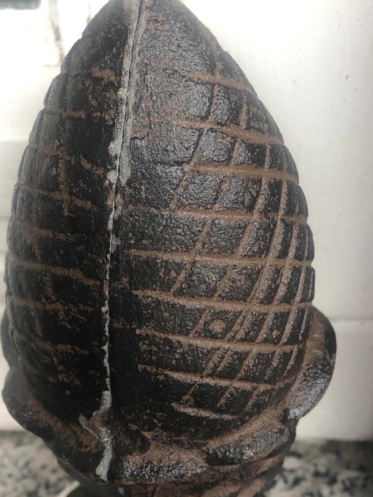 Dehner Pinienzapfen Dekofigur Gusseisen 22 cm braun