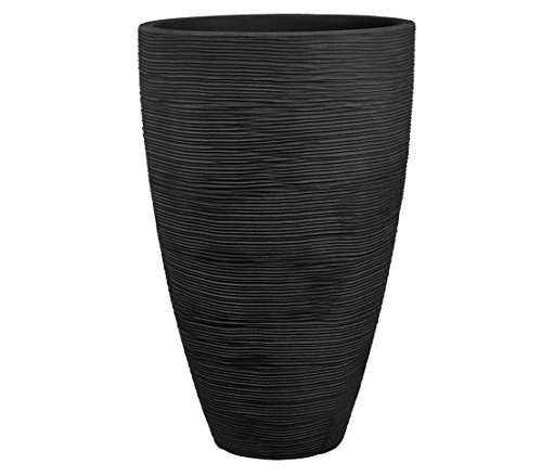 Dehner Vino Pflanzvase Ø40x60 cm anthrazit frostbeständig
