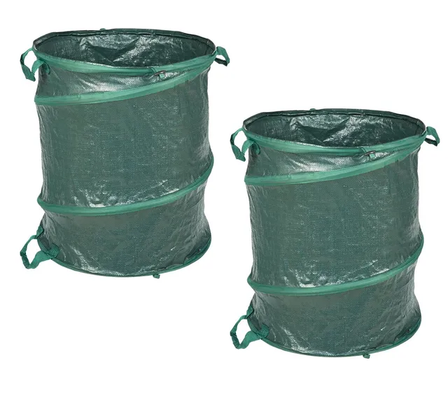 Dehner Pop-Up Comfort Gartenabfallsack 160 L 2er Set grün
