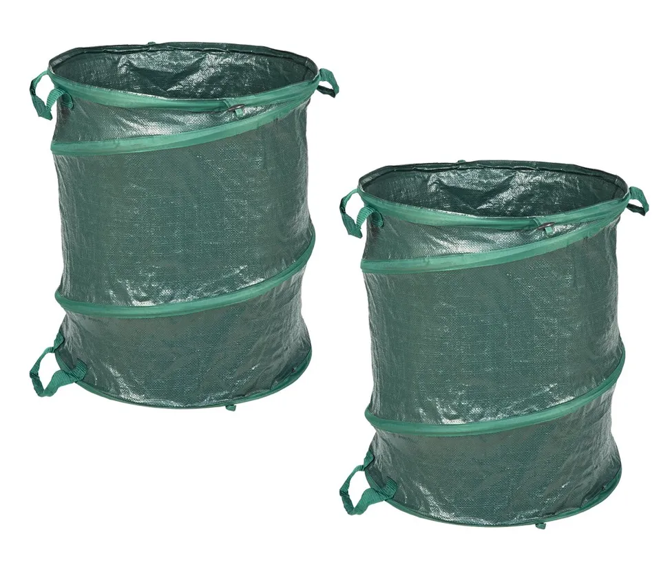Dehner Pop-Up Comfort Gartenabfallsack 160 L 2er Set grün