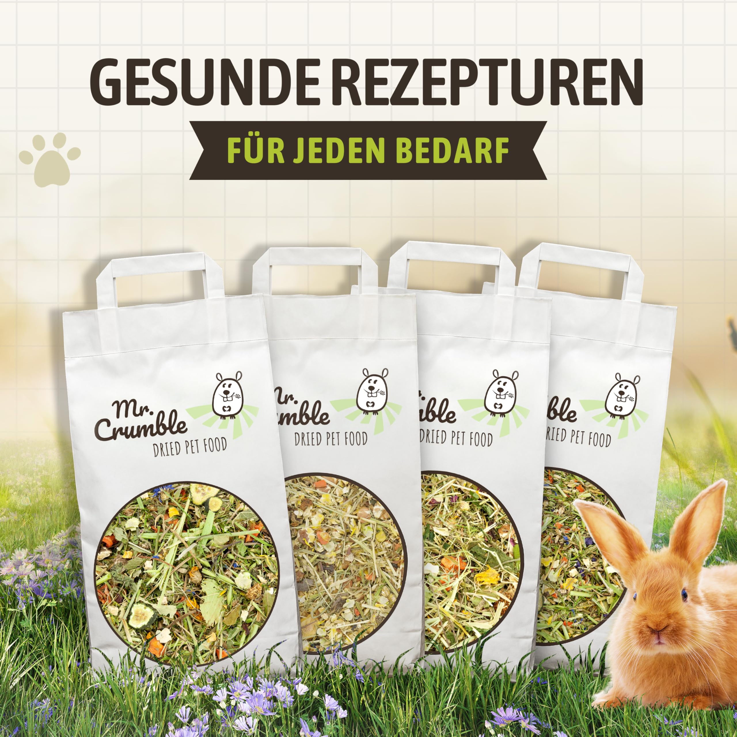 Mr. Crumble Knuspersalat Strukturfutter 1kg Kaninchen