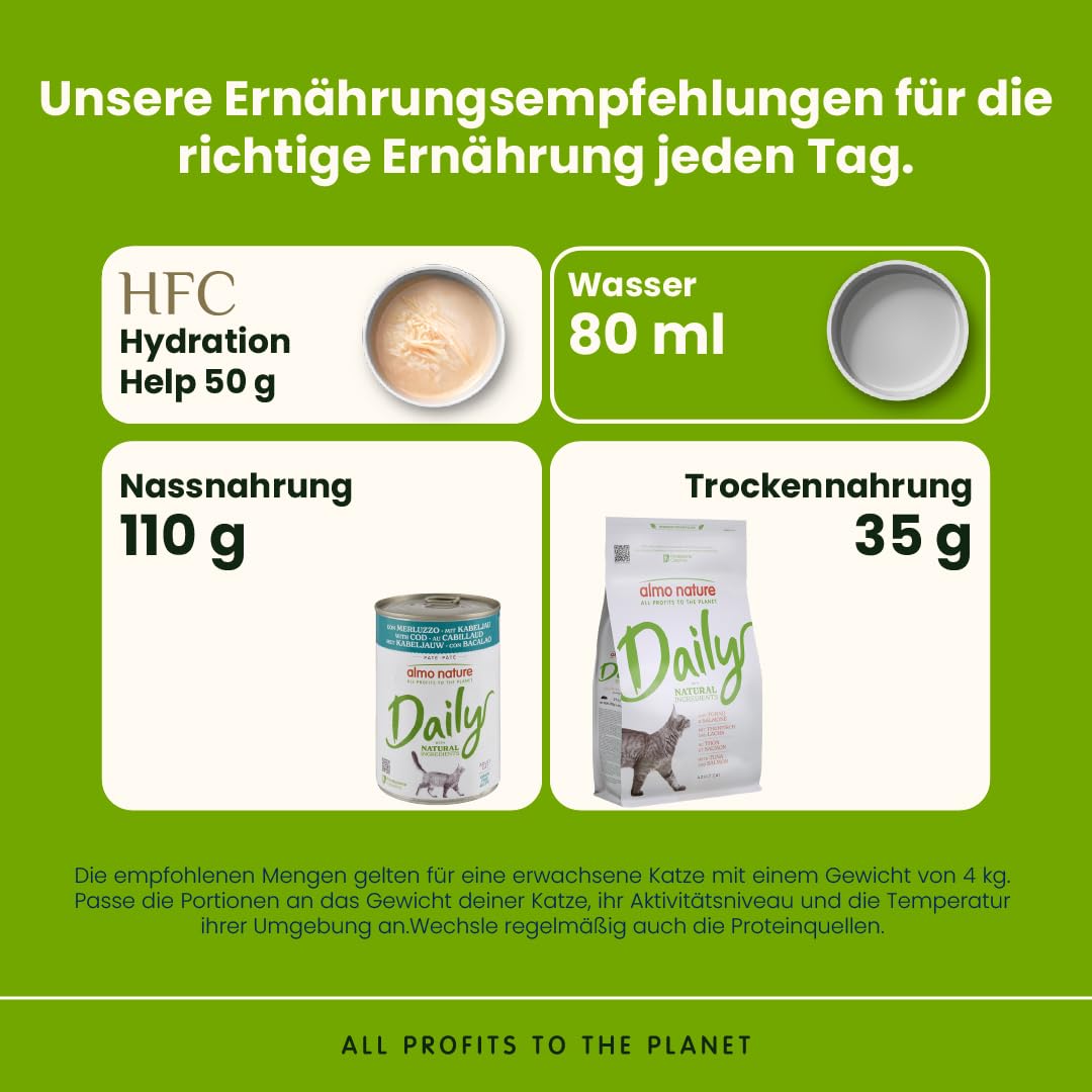 Almo Nature Daily Katzennassfutter 24x400g Dorsch Paté
