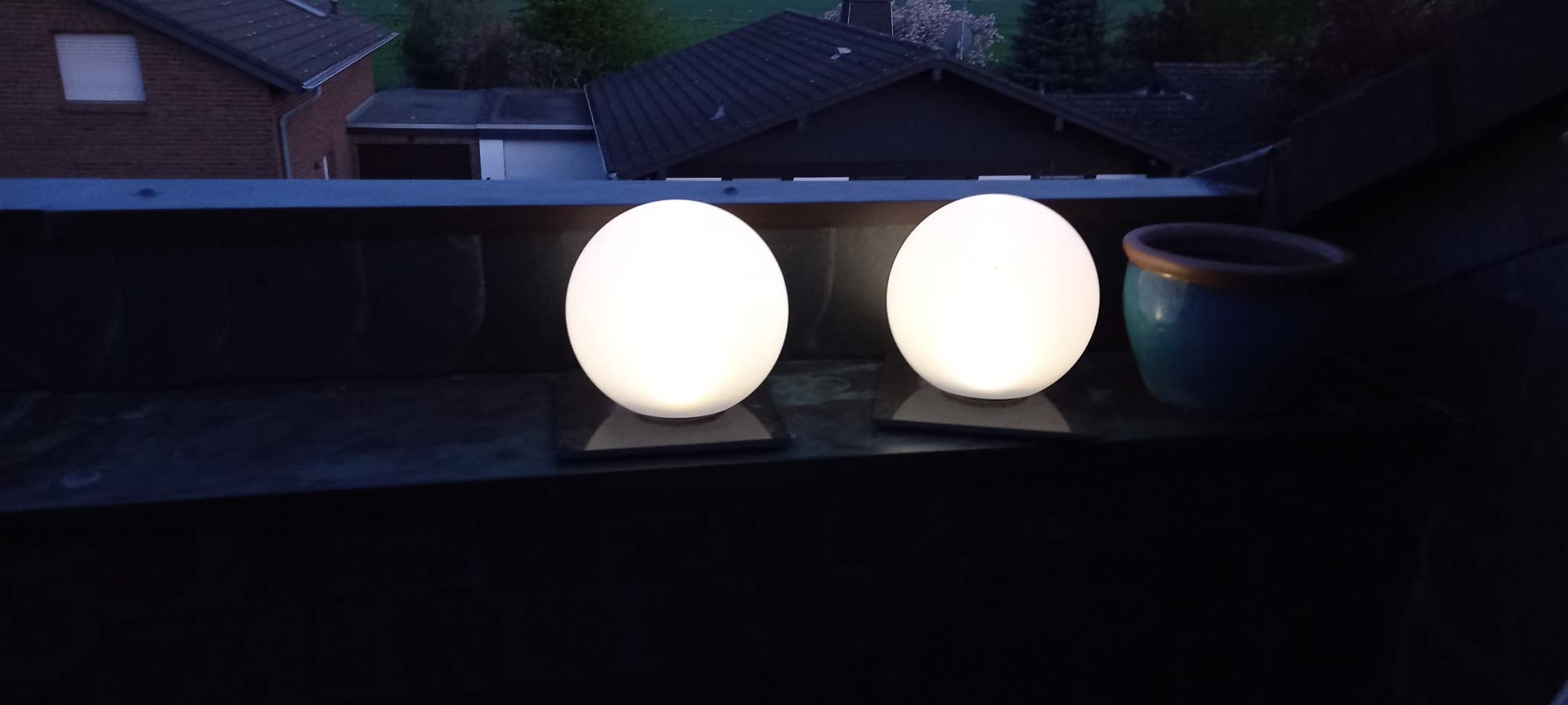 Dehner Solarkugel Ø 30 cm Solarleuchte Klar Echtglas-Optik