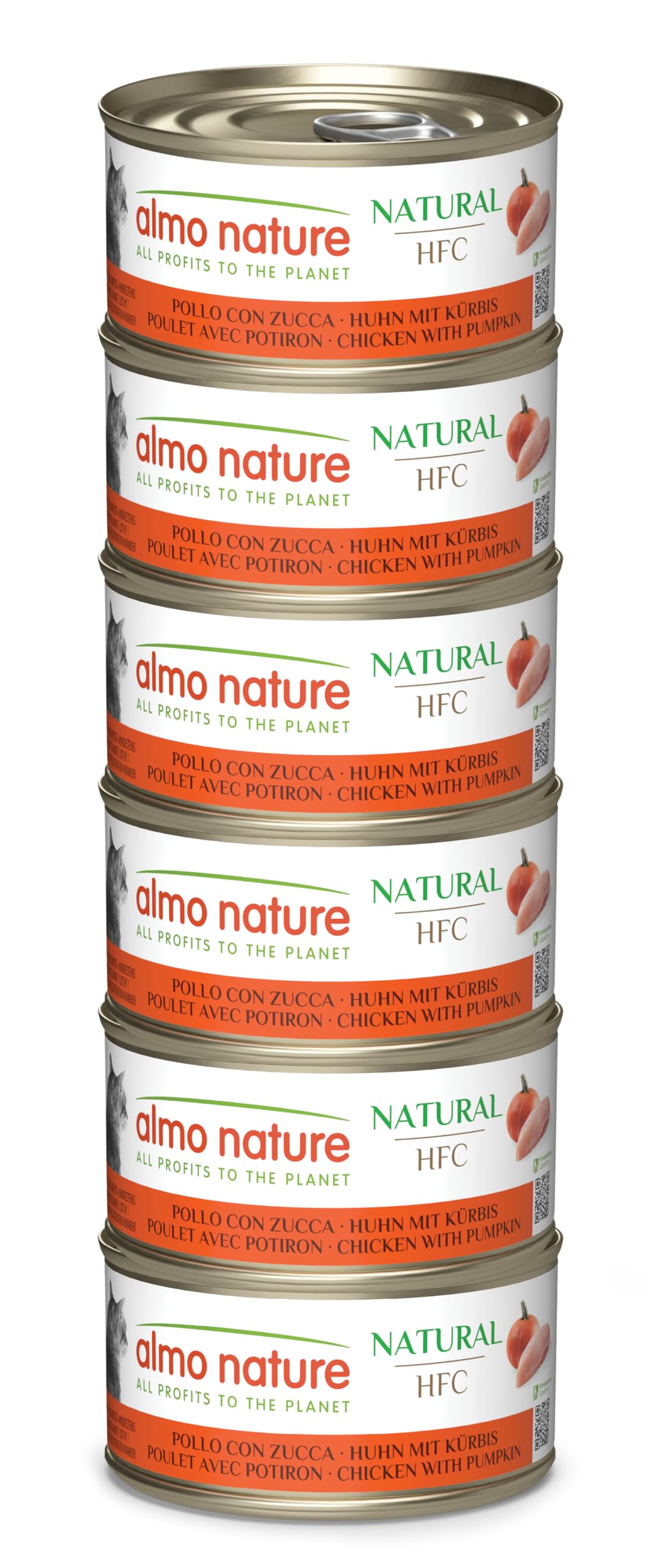 Almo Nature HFC Natural Nassfutter Huhn&Käse 6x70g