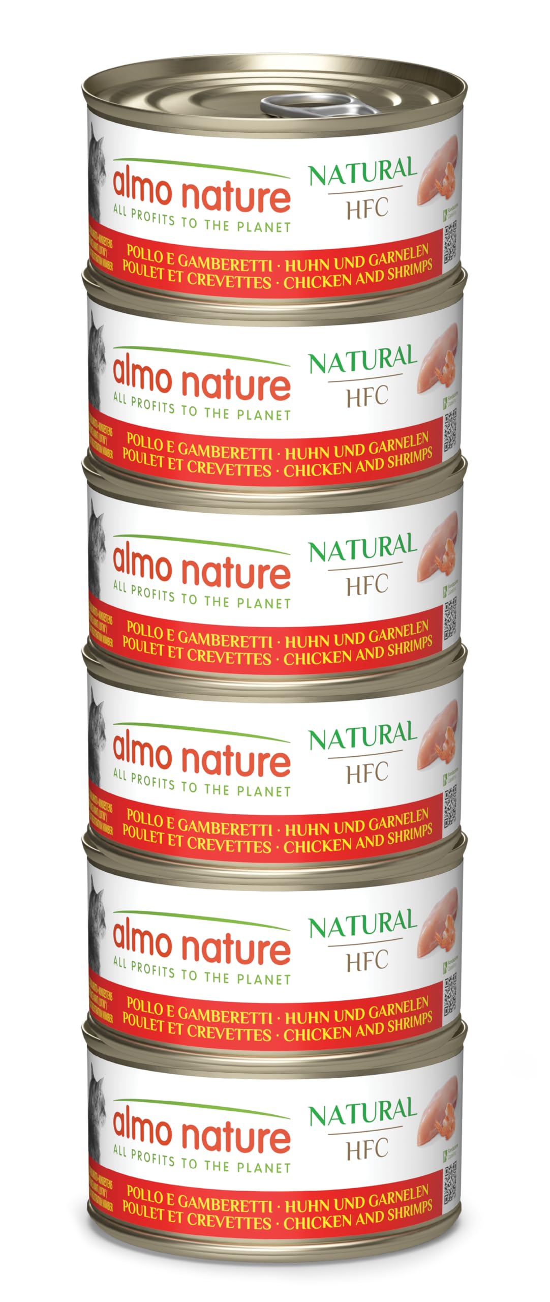 Almo Nature HFC Natural Nassfutter Huhn&Käse 6x70g