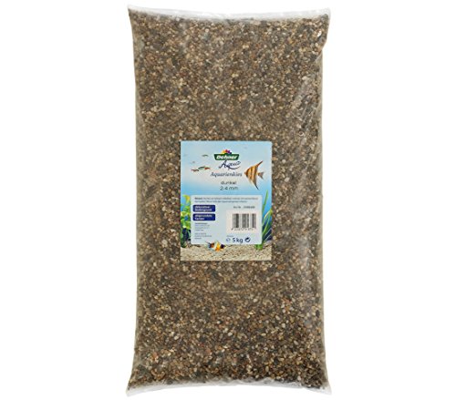 Dehner Aqua Aquarienkies Bodengrund 5 kg 2-4 mm grau-braun