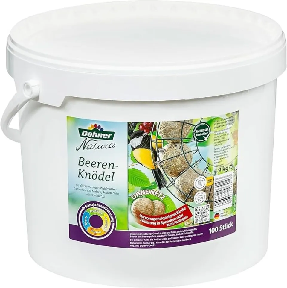 Dehner Natura Meisenknödel Beere ohne Netz 100x90g Eimer