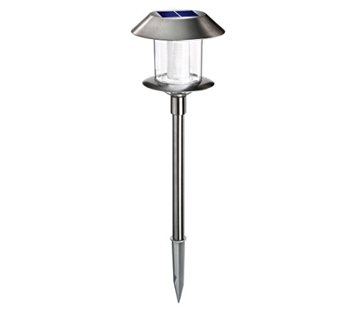 Dehner Living Swing Solarleuchte silber 36 cm weiß LED