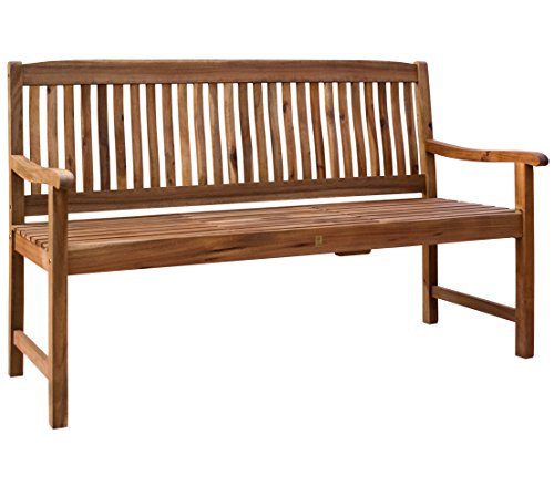 Dehner Oslo Gartenbank 3-Sitzer 150 cm Akazie Tisch