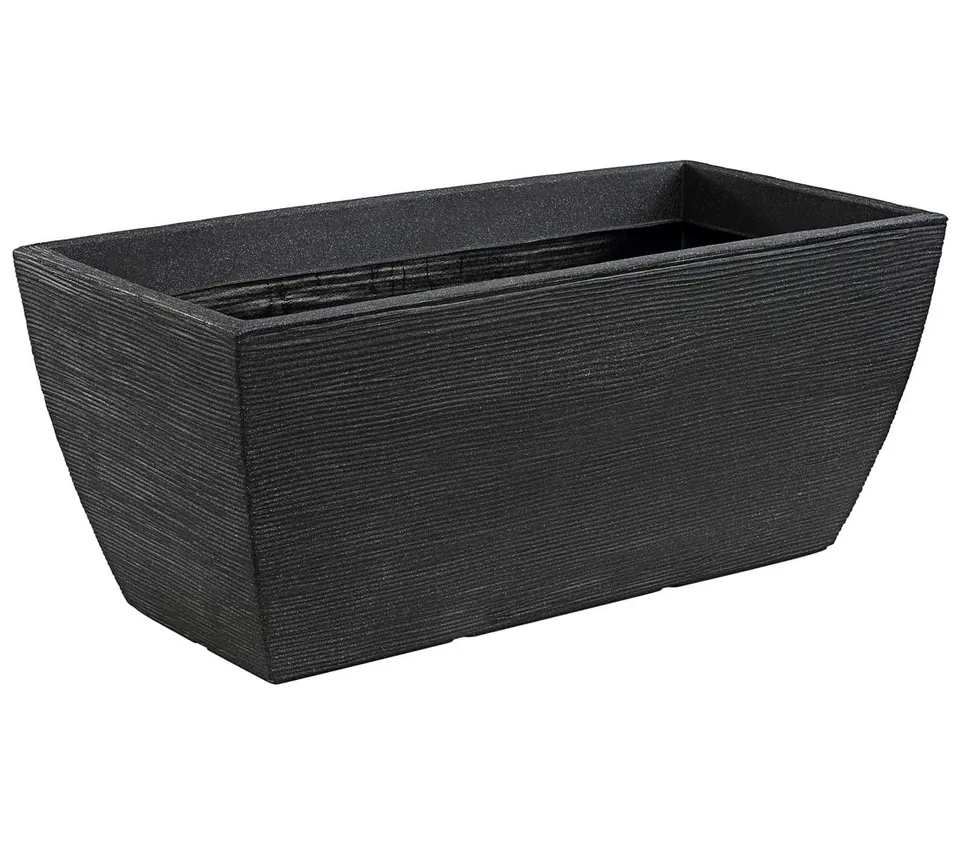 Dehner Rille Blumenkasten Kunststoff 80x40x34 cm anthrazit