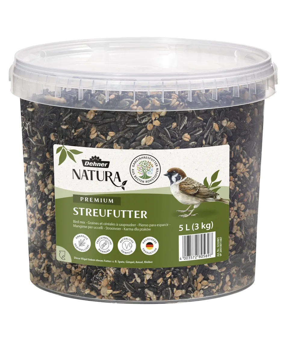 Dehner Natura Wildvogelfutter Streufutter 3kg Ganzjahr