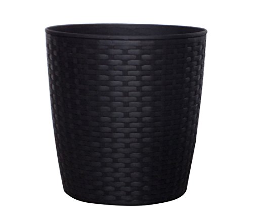 Dehner Premium Lovely Pflanztopf Schwarz Ø38cm Polyrattan