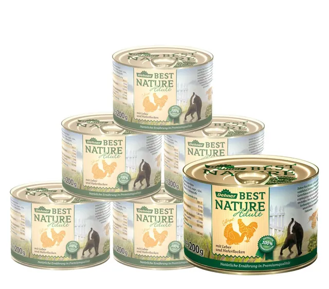 Dehner Best Nature Adult Nassfutter Geflügel Leber 6x200g
