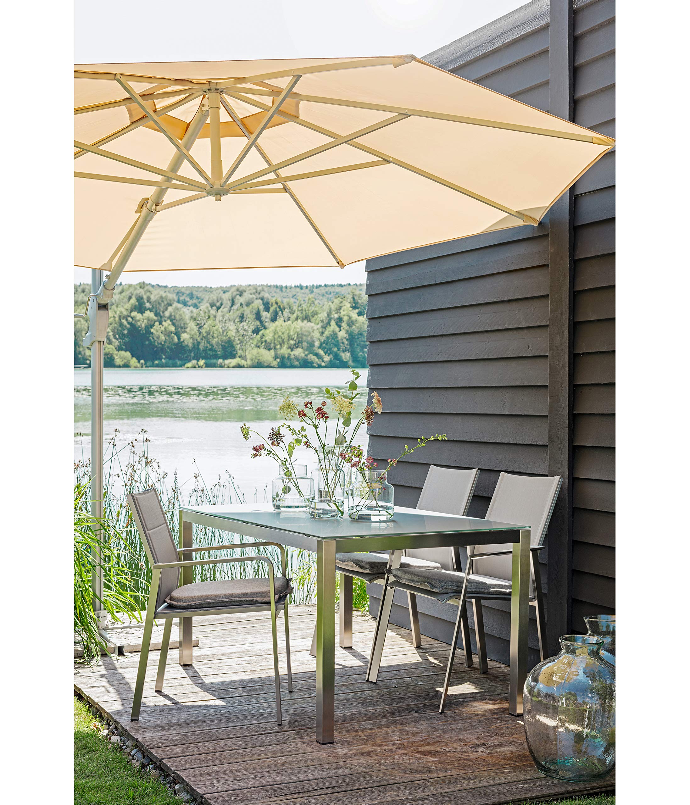 Dehner Zypern Ampelschirm beige Ø 300 cm