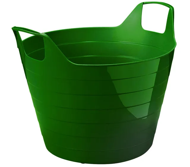Dehner Flexi Gartenabfall-Korb 30 l Gummi dunkelgrün