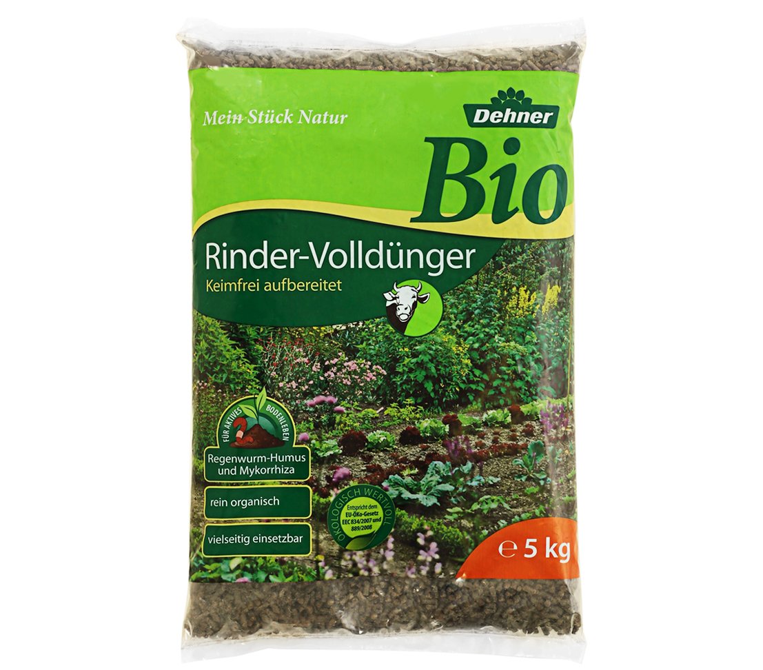 Dehner Bio Rindervolldünger Pellets 5 kg organisch