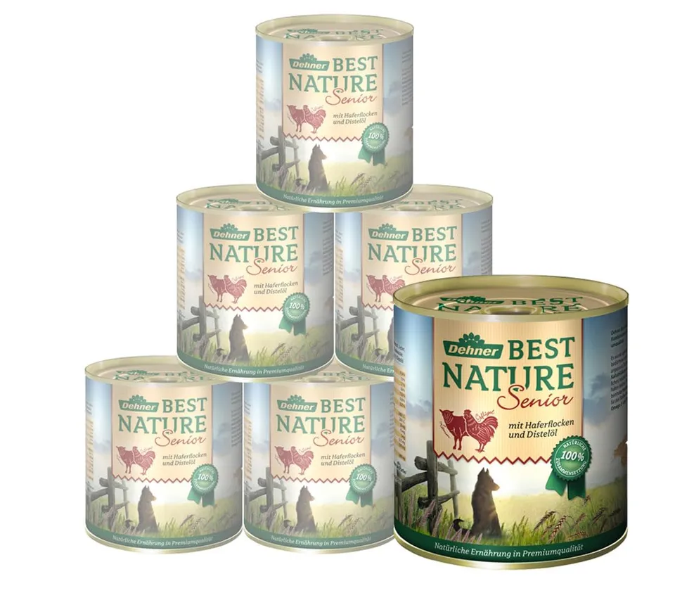 Dehner Best Nature Senior Nassfutter Lamm-Geflügel 6x800g