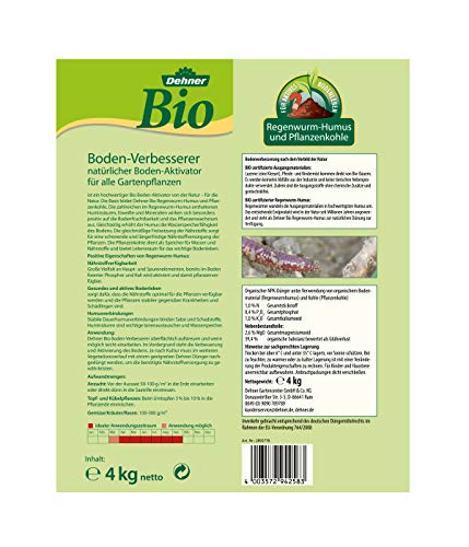 Dehner Bio Bodenverbesserer 4kg für 20qm NPK