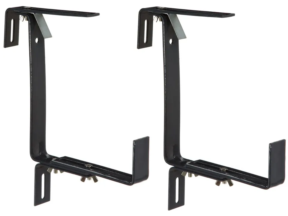 Dehner Profi Blumenkastenhalter Metall anthrazit 2 Stück