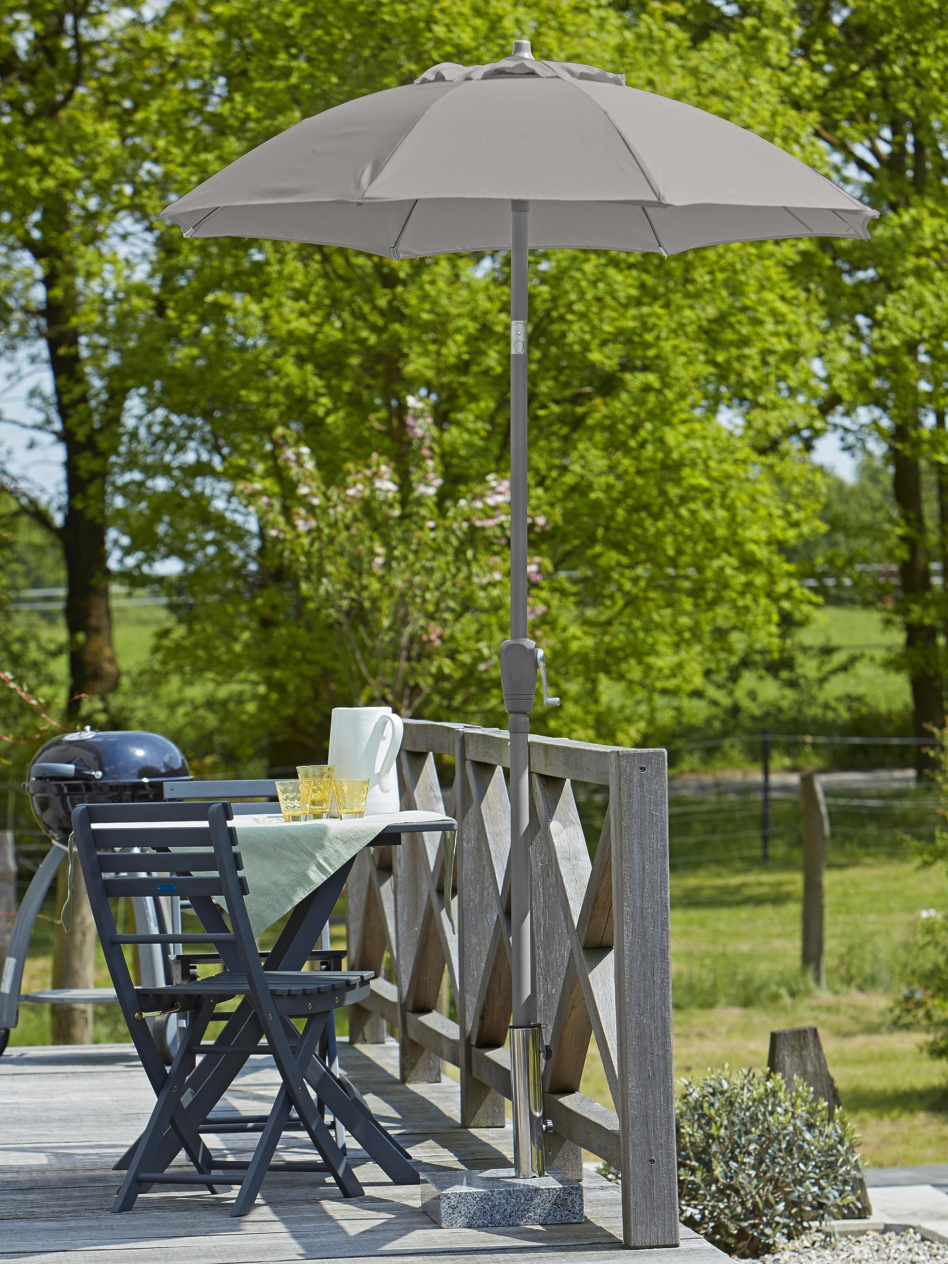 Dehner Premium Lovely Vido Sonnenschirm 150cm taupe