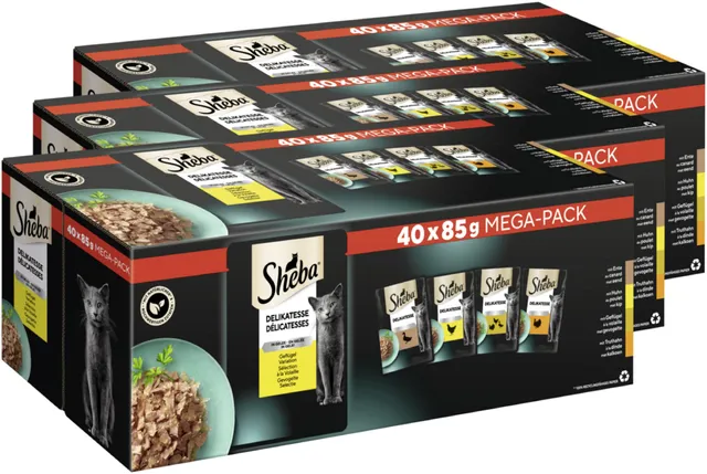 Sheba Multipack Nassfutter Geflügel in Gelee 120x85g