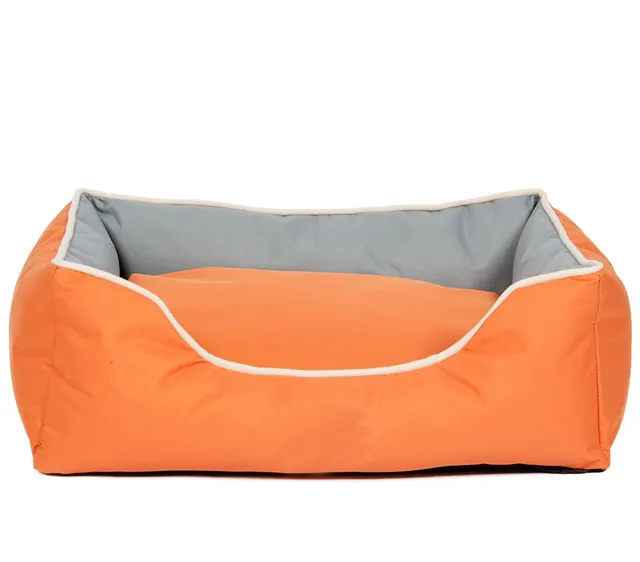 Dehner Premium Lovely Coco Hundebett Katzenbett grau-orange 75 cm