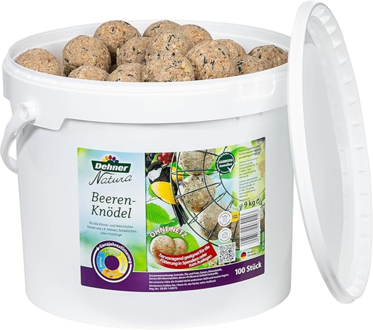 Dehner Natura Meisenknödel Beere ohne Netz 100x90g Eimer