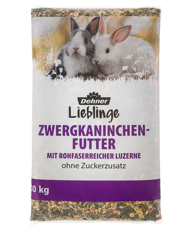 Dehner Lieblinge Zwergkaninchen-Futter 10 kg rohfaserreich
