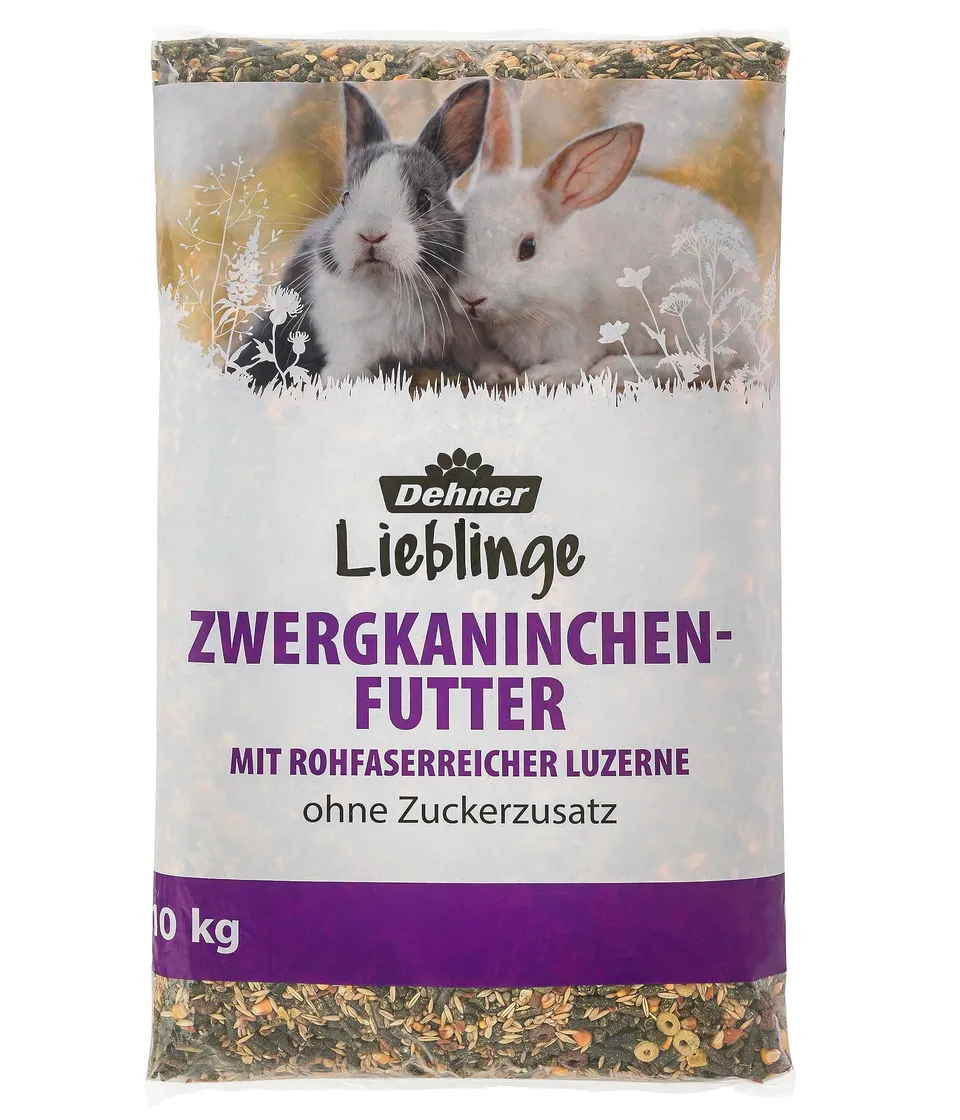 Dehner Lieblinge Zwergkaninchen-Futter 10 kg rohfaserreich