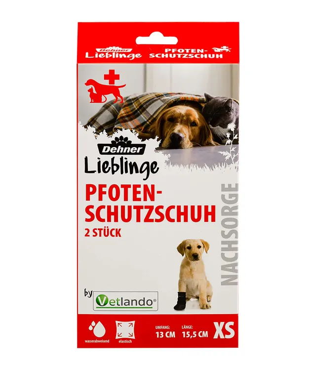 Dehner Lieblinge Pfotenschutzschuh Hund XS schwarz wasserfest