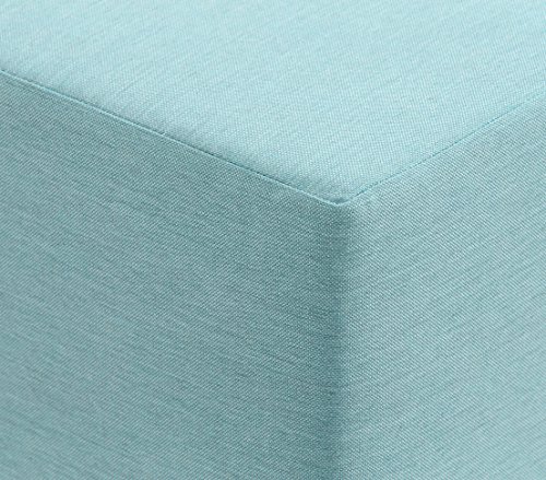 Dehner Premium Lovely Sam Gartenhocker blau 45 cm wetterfest