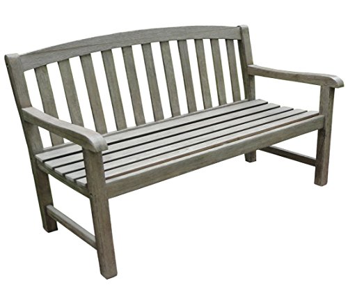 Dehner Skane Gartenbank 3-Sitzer 152 cm Akazie antikgrau